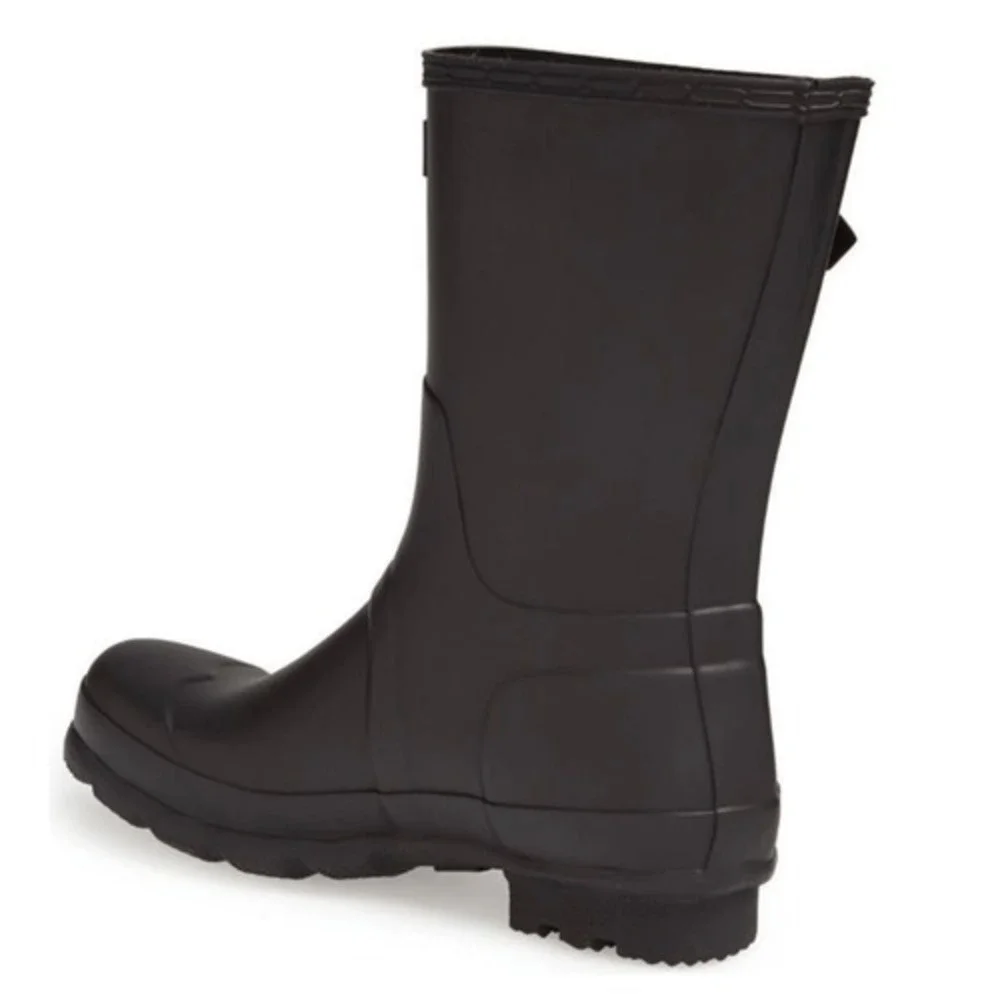 HUNTER Men's Original Short Waterproof Rain Boot, Rubber Black, Size 11, NWT
